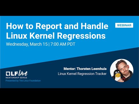 Mentorship Session: How to Report and Handle Linux Kernel Regressions