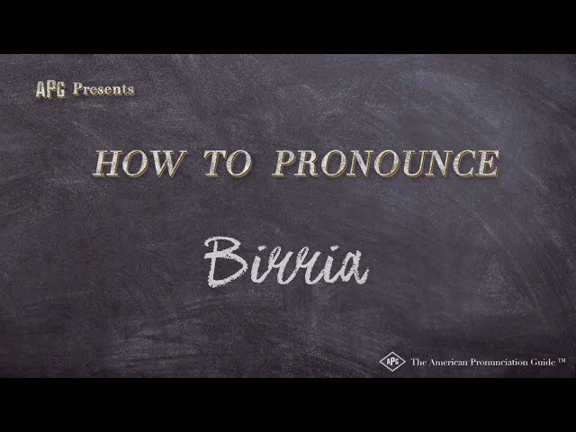 How to Pronounce Birria - StuffSure