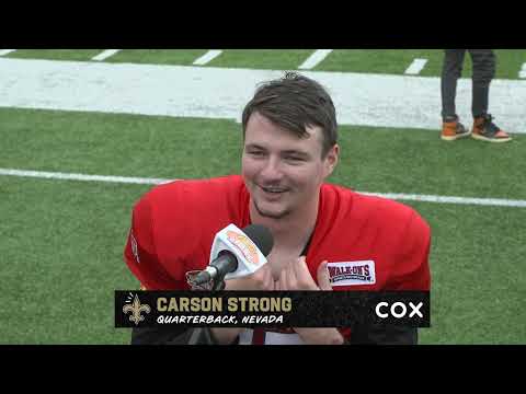 Nevada QB Carson Strong | 2022 Senior Bowl Interview | New Orleans Saints video clip