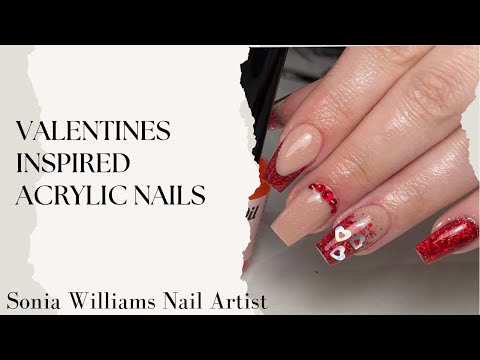 Valentines Inspired Acrylic Nails