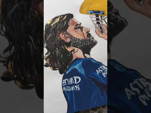 MS Dhoni drawing fire transition viral reel