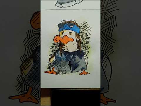 Día 170 | Pato Axel Rose #dibujo #pato #art #rock #draw #artist #gnr #gunsnroses #duck #memes