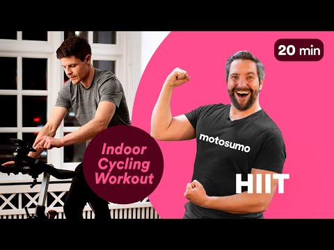 20 Minute HIIT Burn Calories Indoor Cycling Workout | Motosumo