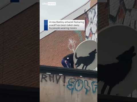 Watch moment Banksy artwork was taken