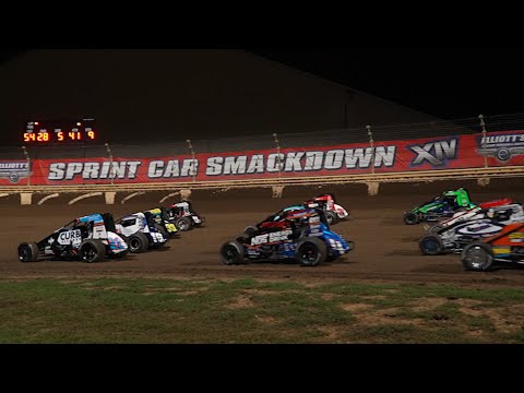 2025 USAC Sprint Car Smackdown Highlight Reel at Kokomo - dirt track racing video image