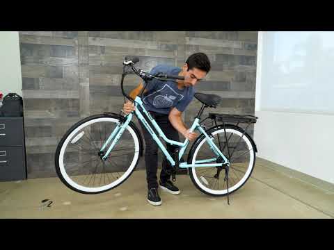 Unboxing & Assembly 🚲Electric Bike City & Beach Cruiser  - Swagtron EB9