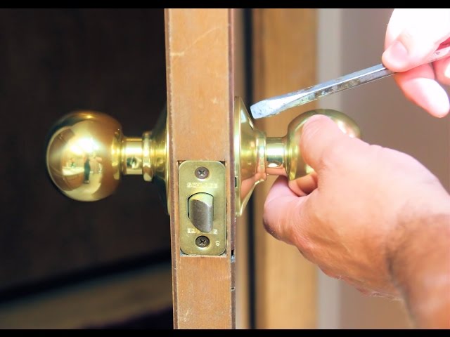 How to Remove an Entry Door Lock Without Visible Screws