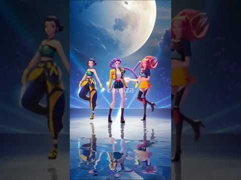 Huntrix dances with a light weapon. #huntrix #demonhunters #rumi #zoey #kpop #mira #dance