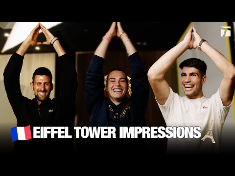 EIFFEL TOWER IMPRESSIONS - Djokovic, Alcaraz, Sabalenka & more give it their best shot 🇫🇷