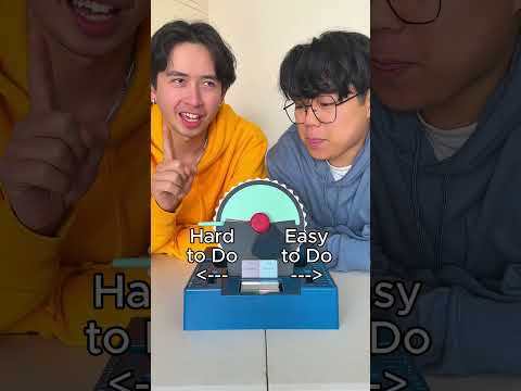 WHAT CLUE WOULD YOU GIVE?! Wavelength: Easy VS Hard to do (#games #couple #couplegames #shorts)