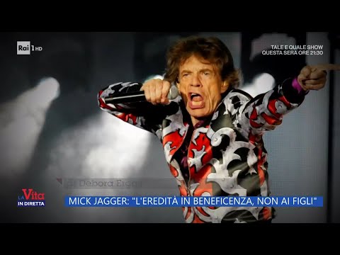 Mick Jagger: "L'eredità in beneficenza, non ai figli" - La Vita in diretta - 29/09/2023