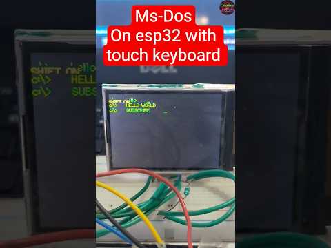 MS- DOS TERMINAL on Esp32 with jiophone Mobile Display & Touch Keyboard, #shorts, #shortsfeed, #esp