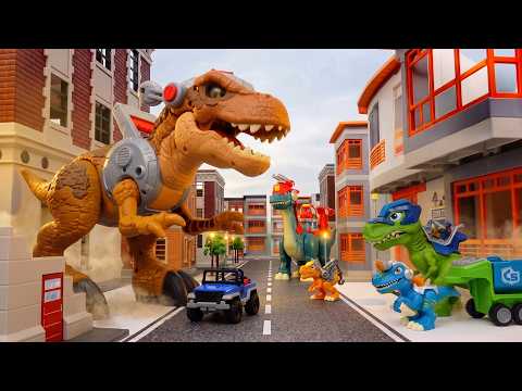 Giant <strong>T</strong> Rex Attacks the Village! Chomp Squad, Stop the <strong>T</strong> Rex!