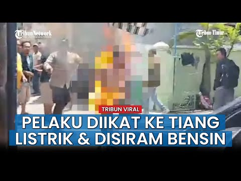 VIDEO VIRAL! Detik-detik Maling Motor Nyaris Tewas Terbakar Gegara Korek Api Polisi