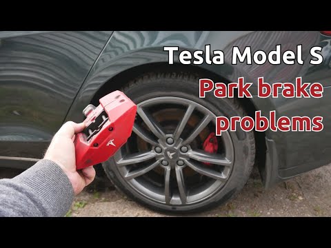 Tesla Model S park brake removal or service (separate Brembo parking brake calipers)