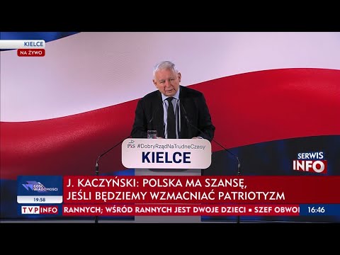 Jarosław Kaczyński w Kielcach: Polska ma szansę, jeśli będziemy wzmacniać patriotyzm