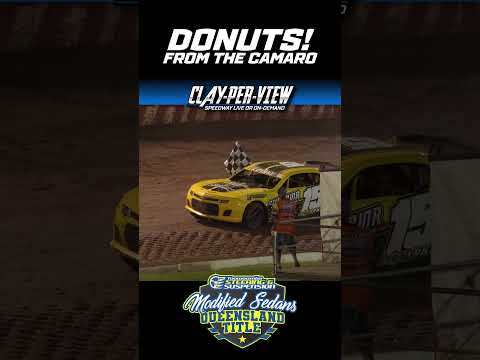 CPV SHORTS | Clarke's Camaro Donuts #speedway #dirttrackracing #modifiedsedans - dirt track racing video image