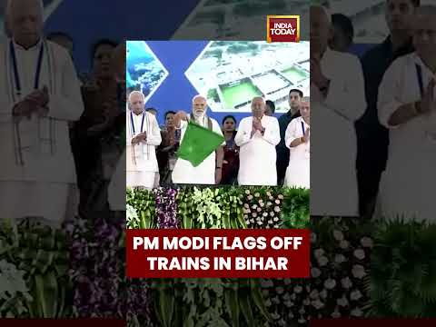 #pmmodi Flags Off Amrit Bharat Express & Buddhist Circuit Train from Gaya, Bihar | India Today