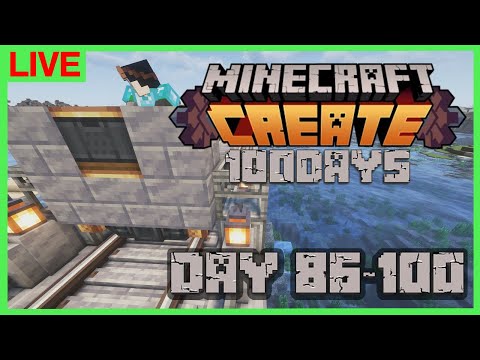 【マイクラ100Days】#6 大陸横断鉄道開通100日の集大成！【工業化MOD】
