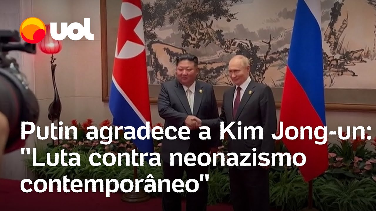 Putin agradece a Kim Jong un por ajuda na guerra da Ucrânia Luta contra neonazismo contemporâneo
