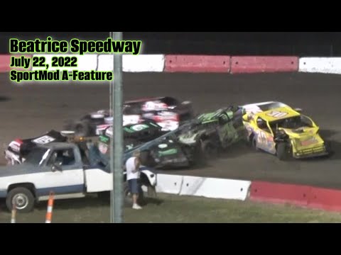 07/22/2022 Beatrice Speedway SportMod A-Feature - dirt track racing video image