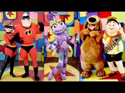 Pixar Pals Character Montage at Pixar Fest, 11 Characters! - Buzz, Woody, Flik, Atta +, Disneyland - UCe-gHr2O_LP7t0YJYHZQZlg