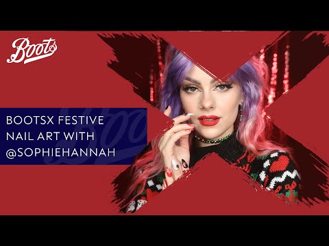 boots.com & Boots Voucher Code video: Nail Art Tutorial | Festive Nail Art w/ @sophiehannah | BootsX | Boots UK