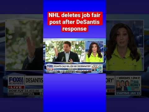 NHL backtracks after Gov. Ron DeSantis blasted their ‘discriminatory’ job fair efforts #shorts