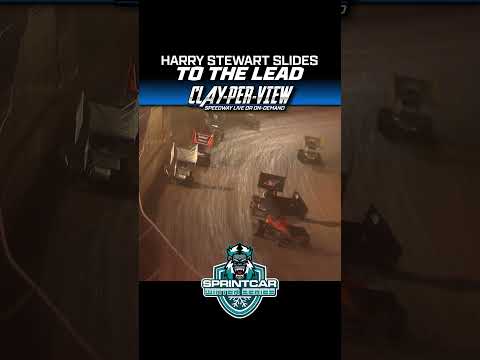Harry Stewart Slides to the Lead! #dirttrackracing - dirt track racing video image