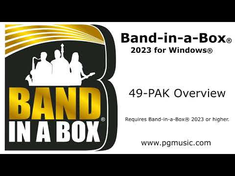 Band-in-a-Box® 2023 for Windows® - 49-PAK Overview