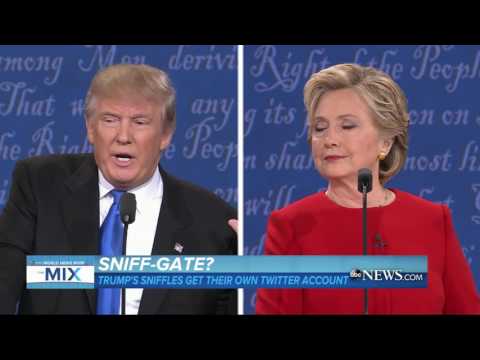 Trump Sniffling during Debate Catches Social Media’s Attention | ABC News