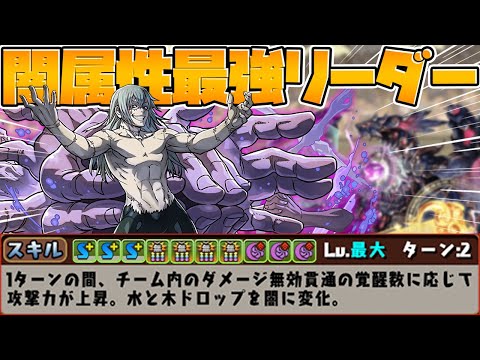 闇属性最強リーダー誕生！真人が強い！HP1.8倍半減+カンスト火力連発！【パズドラ】