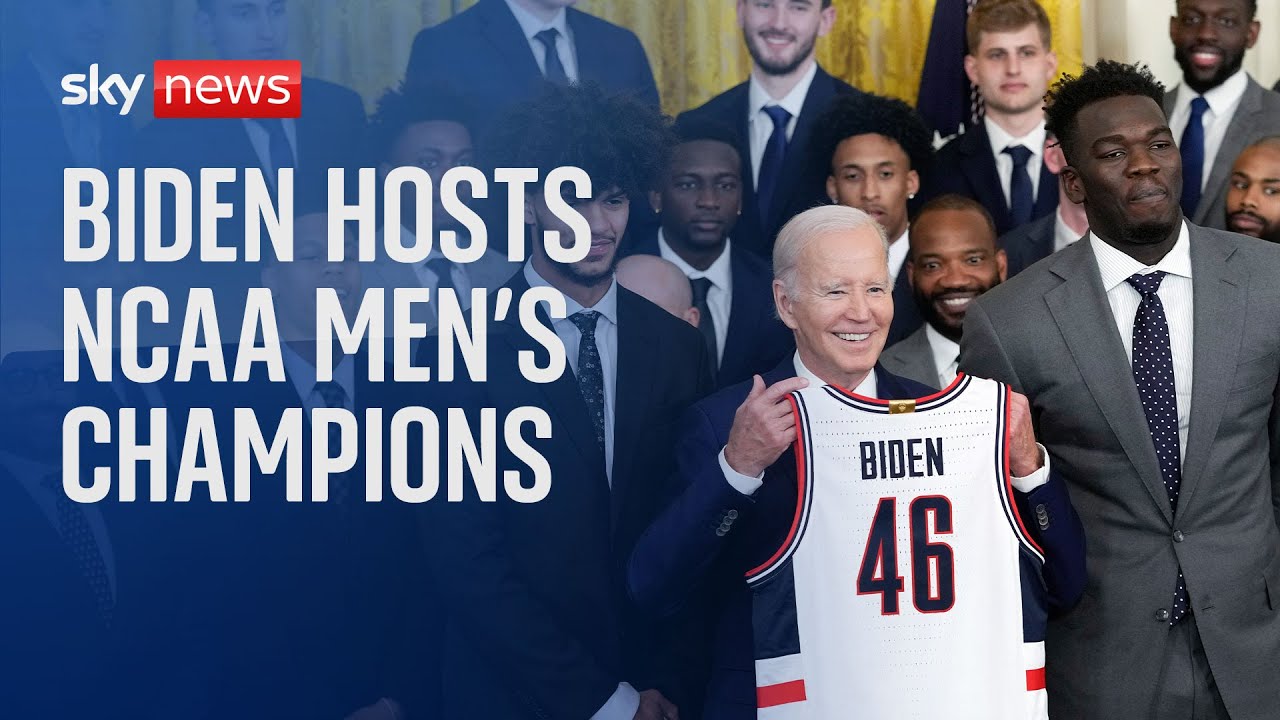 Watch live as Bidens host men’s NCAA basketball champions, University of Connecticut Hiskies