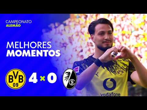 BORUSSIA DORTMUND 4 X 0 FREIBURG | MELHORES MOMENTOS | CAMPEONATO ALEMÃO 2026 | sportv