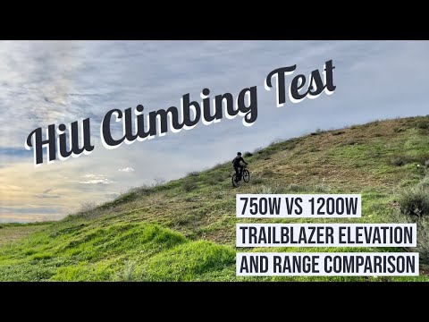 E-bike Off-road Range Baseline Test with the Trailblazer. Elevation/Range Comparison 750w vs 1200W