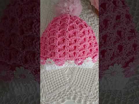 Te Encantara😍Teje Bello gorrito Fácil y Rápido! Nuevo Patrón de Ganchillo👌#crochet #ganchillofacil
