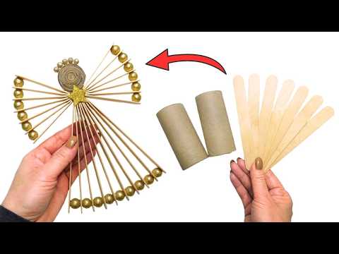 Amazing Christmas DIY from Toilet Paper Rolls and Popsicle Sticks 😇 Easy Handmade Craft Idea