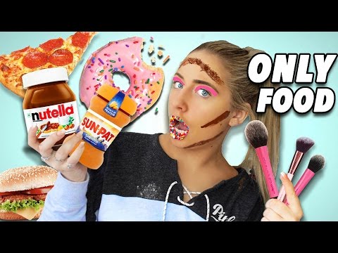 FULL FACE USING ONLY FOOD CHALLENGE!! * GONE WRONG* - UCFanrVWRodCwCw43U7KBAQg