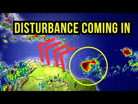 Disturbance Moves into the Caribbean…