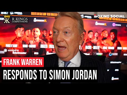 “SIMON JORDAN SHOULD WORRY ABOUT WHAT BEN SHALOM DOES!” Frank Warren HITS BACK On Conor Benn Saga