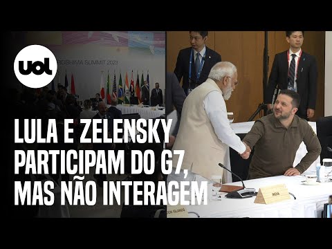 Lula permanece sentado enquanto Zelensky cumprimenta líderes em reunião do G7; veja vídeo