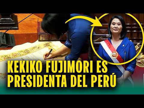 Keiko Fujimori llegó al Congreso y juró como la próxima presidenta del Perú