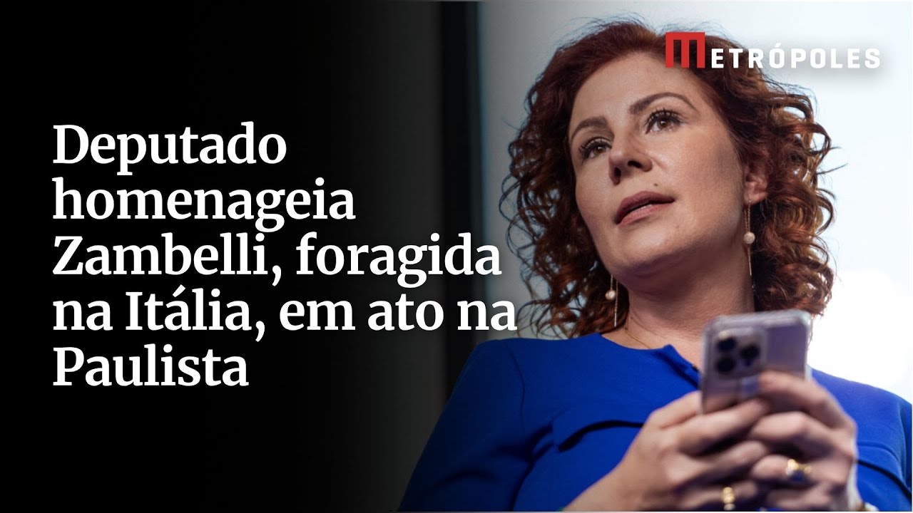 Deputado homenageia Zambelli foragida na Itália em ato na Paulista