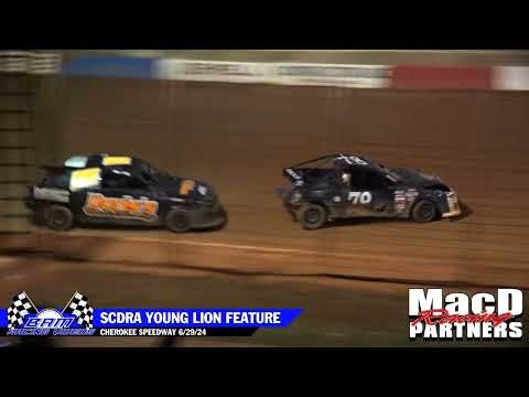 SCDRA Young Lion Feature-  Cherokee Speedway 6/29/24 - dirt track racing video image
