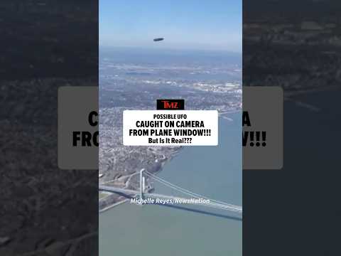 A woman claims to have caught a #UFO on camera from her plane window 😱 Do you believe it's real? 🤔