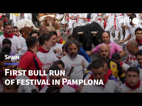 'Unreal': Locals and tourists take part in first bull run of festival in Pamplona | AFP