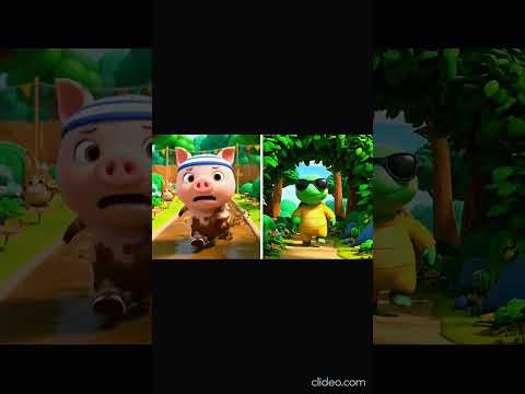 Pip & Turt: The Great Race 🐷🐢💨 | Who Wins?! #shorts #viralshorts #entertainment