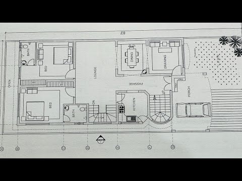 33 x 83 House Plan