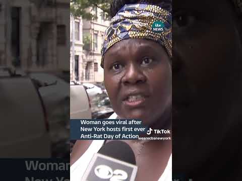 Woman goes viral after New York Anti-Rat Day #itvnews #news #usa