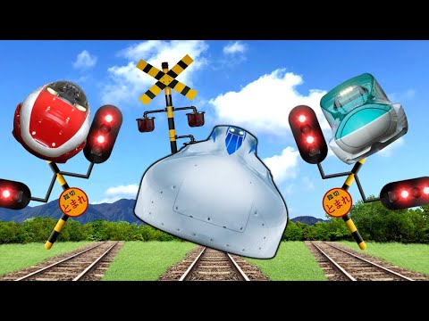 【踏切ダンス】リニア開通祈願で踊ってみた / 踏切アニメ / Train & Railroad Crossing - Maglev Train Dancing -